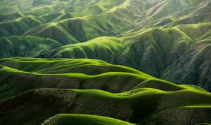 Photo of rolling hills in the countryside